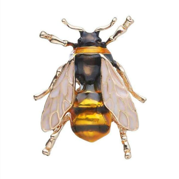 Enamel Bumblebee Brooches Men Women's Yellow Bee Insect Brooch Christmas Gift Broche Banquet Pins