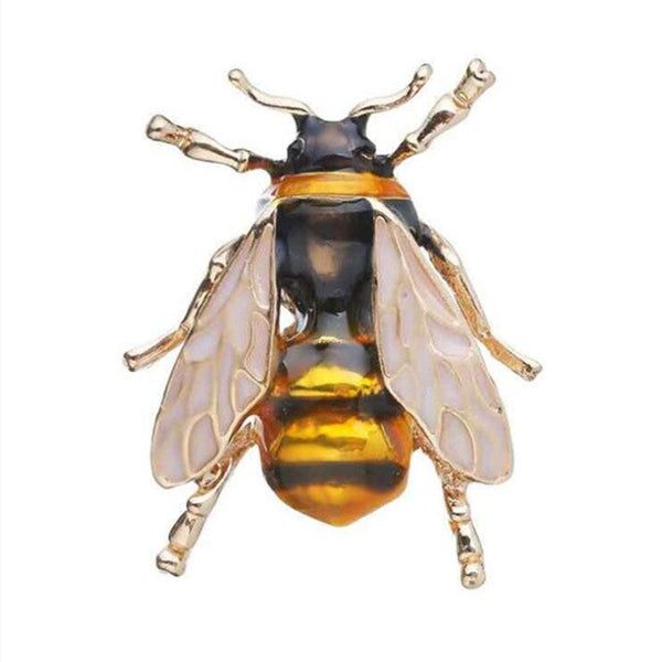 Enamel Bumblebee Brooches Men Women's Yellow Bee Insect Brooch Christmas Gift Broche Banquet Pins
