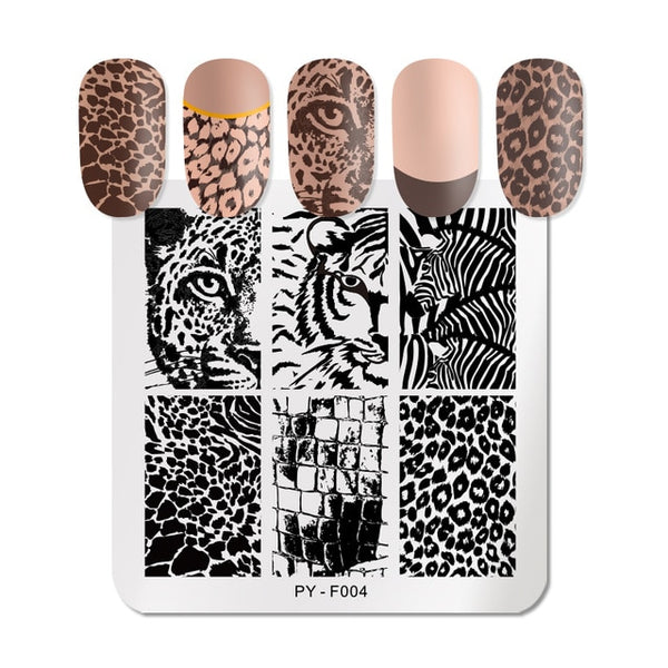 PICT YOU Halloween Nail Stamping Plates Pumpkin Flowers Animal Tropical Geometry Pattern Nail Art Image Lace Stamp Templates