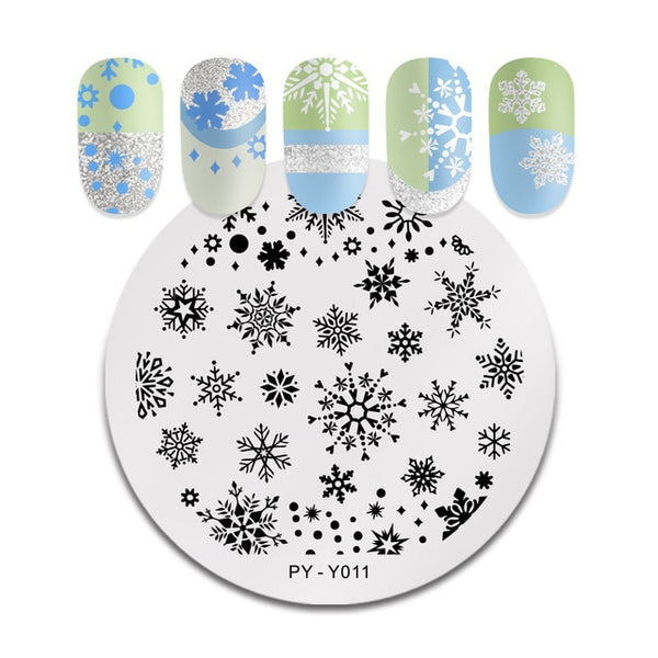 PICT YOU Halloween Nail Stamping Plates Pumpkin Flowers Animal Tropical Geometry Pattern Nail Art Image Lace Stamp Templates