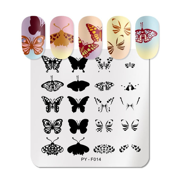 PICT YOU Halloween Nail Stamping Plates Pumpkin Flowers Animal Tropical Geometry Pattern Nail Art Image Lace Stamp Templates