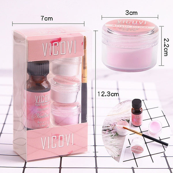 120ml Monomer Acrylic Powder Liquid clear color acrylic nail kit powder and nail liquid art manicure tool for nail extension set