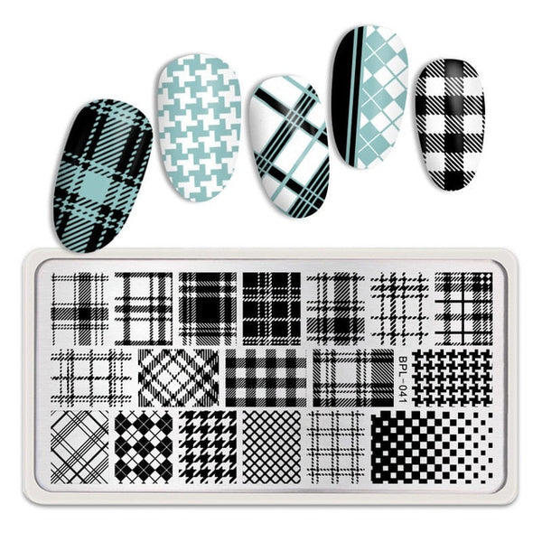 BORN PRETTY Rectangle Nail Stamping Plates Marble Texture Ink Stainless Steel Template Nail Art Image Texture  DIY Plate Tools