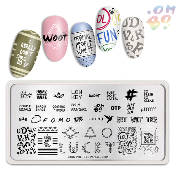 BORN PRETTY Rectangle Nail Stamping Plates Marble Texture Ink Stainless Steel Template Nail Art Image Texture  DIY Plate Tools