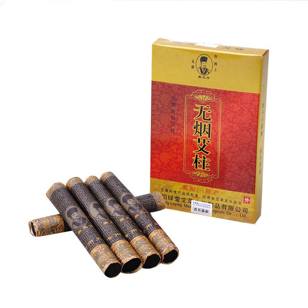 Bamboo Moxa Burner Moxibustion Box Acupuncture Roller Stick Holder Neck Arm Body Acupoint Massage Moxibuting Therapy Device