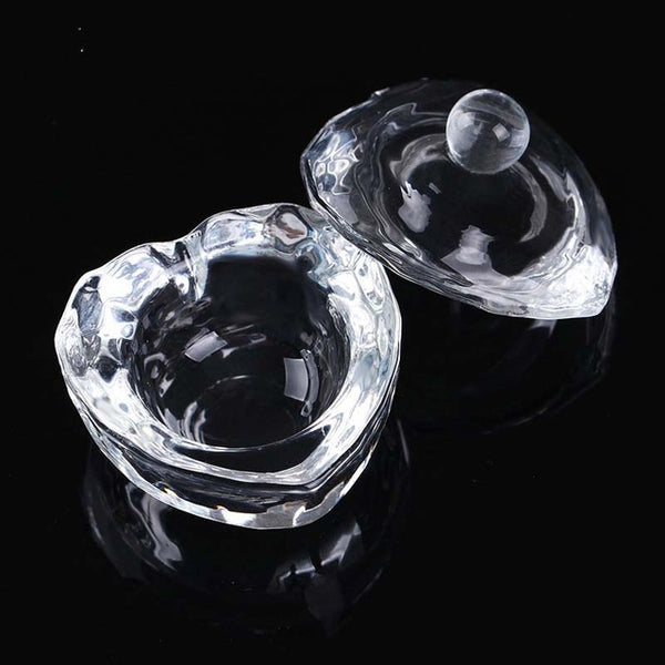 1PC Acrylic Powder Liquid Crystal Glass Acrylic Nail Cup Dappen Dish Lid Bowl Cup Holder  Equipment Nail Tools