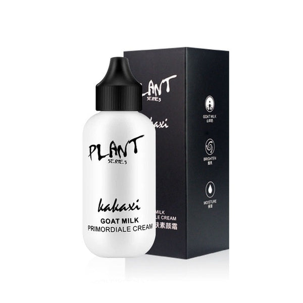 Lazy Face Foundation Cream Goat Milk Revitalizing Full Coverage Waterproof Professional Makeup Base Brighten Cover Dark Circles