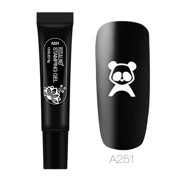ROSALIND Gel Varnish Stamping Gel Lacquer Polish Paint Vernis Semi Permanent Nail Art Manicure Stamping Plate UV Gel Nail Polish