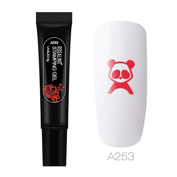 ROSALIND Gel Varnish Stamping Gel Lacquer Polish Paint Vernis Semi Permanent Nail Art Manicure Stamping Plate UV Gel Nail Polish