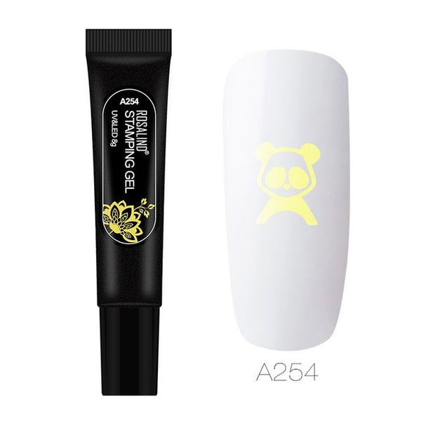 ROSALIND Gel Varnish Stamping Gel Lacquer Polish Paint Vernis Semi Permanent Nail Art Manicure Stamping Plate UV Gel Nail Polish