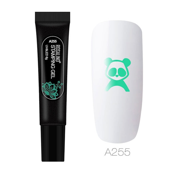 ROSALIND Gel Varnish Stamping Gel Lacquer Polish Paint Vernis Semi Permanent Nail Art Manicure Stamping Plate UV Gel Nail Polish