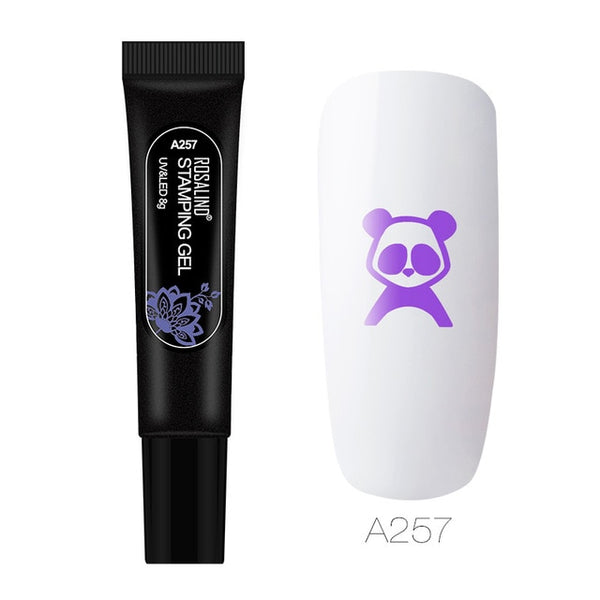 ROSALIND Gel Varnish Stamping Gel Lacquer Polish Paint Vernis Semi Permanent Nail Art Manicure Stamping Plate UV Gel Nail Polish