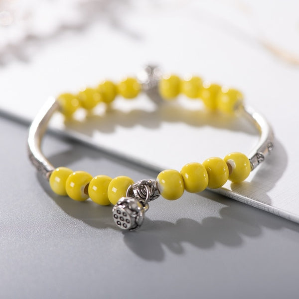 Women's Ceramic hand made DIY Bracelets Artware Retro bracelet for woman girl gift Fashion Jewelery wholesale #1555