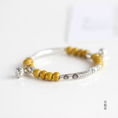 Women's Ceramic hand made DIY Bracelets Artware Retro bracelet for woman girl gift Fashion Jewelery wholesale #1555