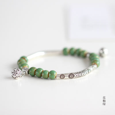 Women's Ceramic hand made DIY Bracelets Artware Retro bracelet for woman girl gift Fashion Jewelery wholesale #1555