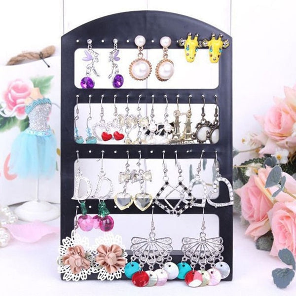 New 3 Size Fashion Earrings Ear Studs Jewelry Show Plastic Jewelry Display Rack Metal Stand Organizer Holder for necklaces