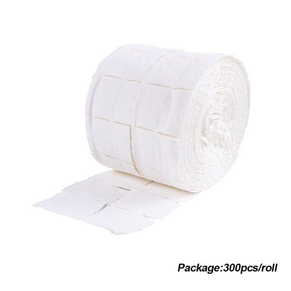 500pcs/roll Nail Cotton Wipes UV Gel Nail Tips Polish Remover Cleaner Lint Paper Pad Soak Nail Art Cleaning Manicure Tool LA918