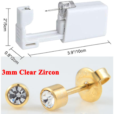 1PC Disposable Sterile Ear Piercing Unit Cartilage Tragus Helix Piercing Gun NO PAIN Piercer Tool Machine Kit Stud Choose Design