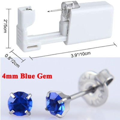 1PC Disposable Sterile Ear Piercing Unit Cartilage Tragus Helix Piercing Gun NO PAIN Piercer Tool Machine Kit Stud Choose Design