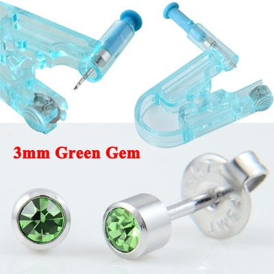 1PC Disposable Sterile Ear Piercing Unit Cartilage Tragus Helix Piercing Gun NO PAIN Piercer Tool Machine Kit Stud Choose Design