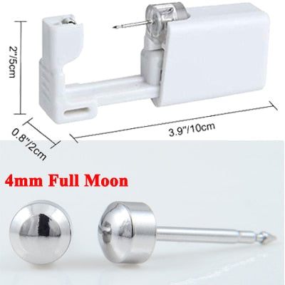1PC Disposable Sterile Ear Piercing Unit Cartilage Tragus Helix Piercing Gun NO PAIN Piercer Tool Machine Kit Stud Choose Design