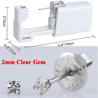 1PC Disposable Sterile Ear Piercing Unit Cartilage Tragus Helix Piercing Gun NO PAIN Piercer Tool Machine Kit Stud Choose Design