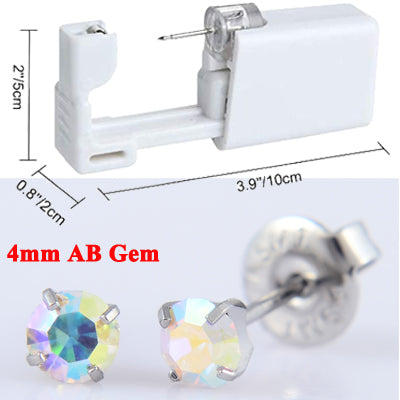 1PC Disposable Sterile Ear Piercing Unit Cartilage Tragus Helix Piercing Gun NO PAIN Piercer Tool Machine Kit Stud Choose Design