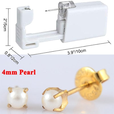 1PC Disposable Sterile Ear Piercing Unit Cartilage Tragus Helix Piercing Gun NO PAIN Piercer Tool Machine Kit Stud Choose Design