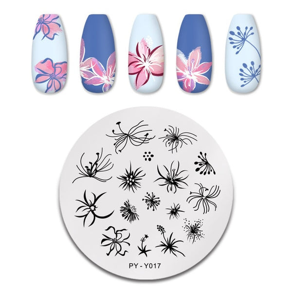 PICT YOU Nail Stamping Plates Rectangle Geometric Line Wave Pattern Stainless Steel Nail Art Image Stamp Stencils Design J004