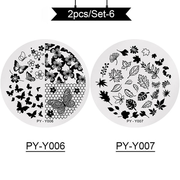 PICT YOU Nail Stamping Plates Rectangle Geometric Line Wave Pattern Stainless Steel Nail Art Image Stamp Stencils Design J004