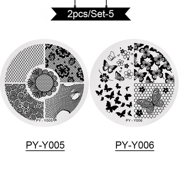 PICT YOU Nail Stamping Plates Rectangle Geometric Line Wave Pattern Stainless Steel Nail Art Image Stamp Stencils Design J004