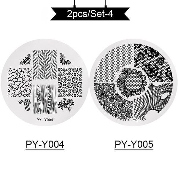 PICT YOU Nail Stamping Plates Rectangle Geometric Line Wave Pattern Stainless Steel Nail Art Image Stamp Stencils Design J004