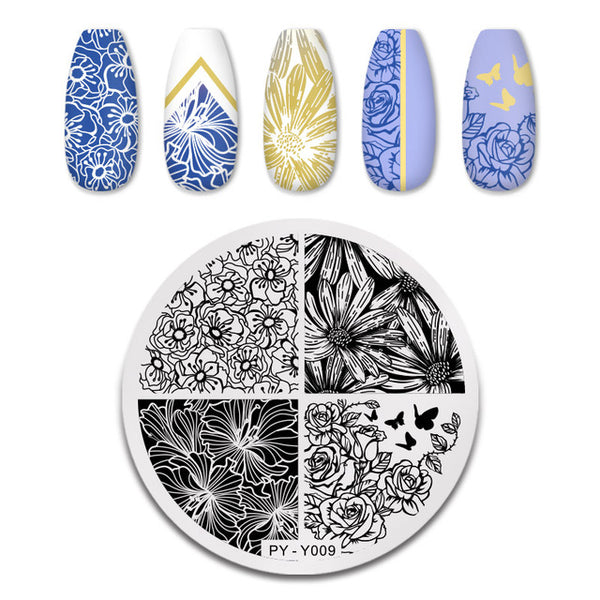 PICT YOU Nail Stamping Plates Rectangle Geometric Line Wave Pattern Stainless Steel Nail Art Image Stamp Stencils Design J004