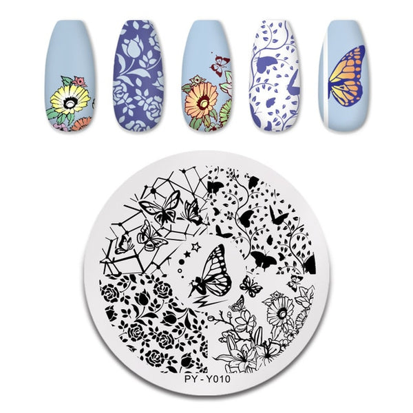 PICT YOU Nail Stamping Plates Rectangle Geometric Line Wave Pattern Stainless Steel Nail Art Image Stamp Stencils Design J004