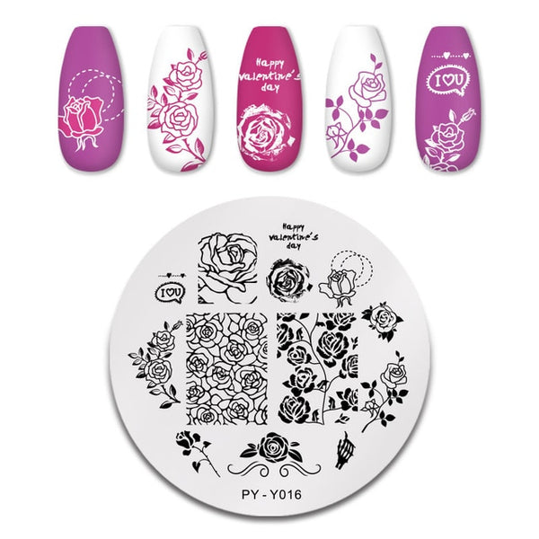 PICT YOU Nail Stamping Plates Rectangle Geometric Line Wave Pattern Stainless Steel Nail Art Image Stamp Stencils Design J004