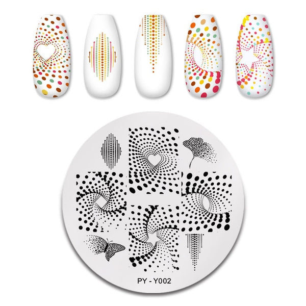 PICT YOU Nail Stamping Plates Flower Rectangle Stainless Steel Nail Image Stencils Stamping Template