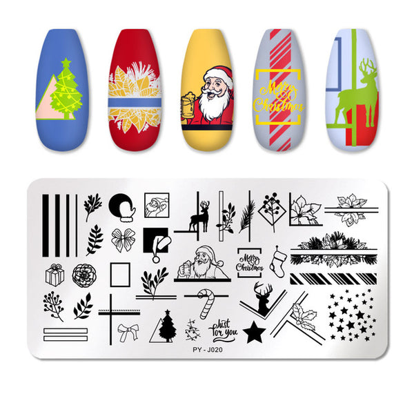 PICT YOU Nail Stamping Plates Flower Rectangle Stainless Steel Nail Image Stencils Stamping Template