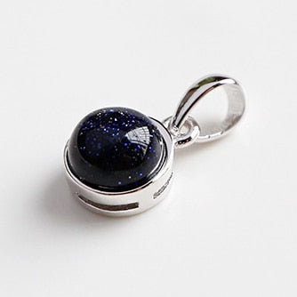 Hot Sale 100% 925 Sterling Silver Customizable Natural Malachite Labradorite Crystal Agate Opal Tigereye Gem Pendants Jewelry