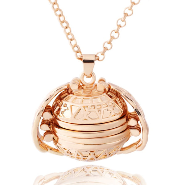 DIY Flash Memory Photo Pendant Jewelry Antique Silver Four-Color Angel Wings Locket Necklace Fashion Women Romantic Accessories