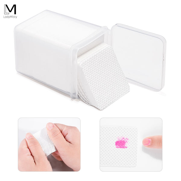 200 pcs Lint-Free Nail Remover Cotton Wipes Absorbent UV Gel Nail  Polish Remover Cleaner Non-toxic Paper Pad Napkins for Polish