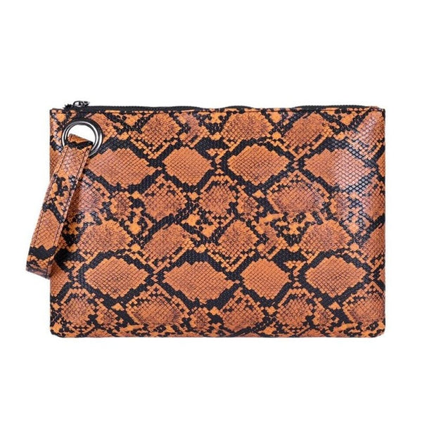 Snake Print Wristlet Clutch Women Daily Makeup Bags Purse Soft PU Leather Money Phone Pouch Casual Wallet 2019 Hot Selling