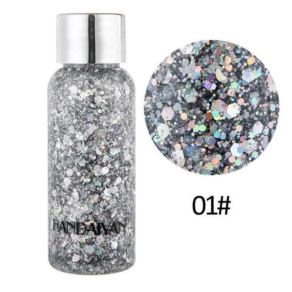 New Eye Glitter Nail Hair Body Face Glitter Gel Art Flash Heart Loose Sequins Cream Festival Glitter Decoration Party Festival