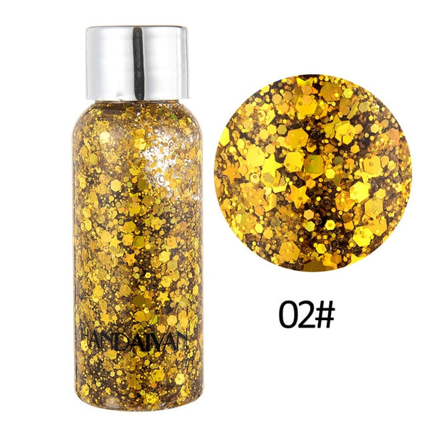 New Eye Glitter Nail Hair Body Face Glitter Gel Art Flash Heart Loose Sequins Cream Festival Glitter Decoration Party Festival