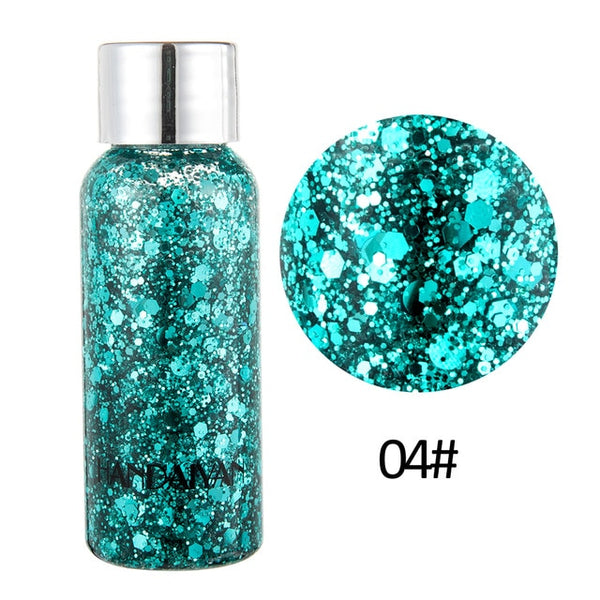 New Eye Glitter Nail Hair Body Face Glitter Gel Art Flash Heart Loose Sequins Cream Festival Glitter Decoration Party Festival