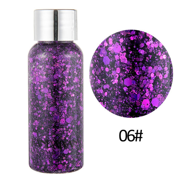 New Eye Glitter Nail Hair Body Face Glitter Gel Art Flash Heart Loose Sequins Cream Festival Glitter Decoration Party Festival