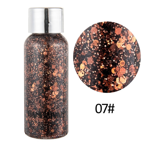 New Eye Glitter Nail Hair Body Face Glitter Gel Art Flash Heart Loose Sequins Cream Festival Glitter Decoration Party Festival