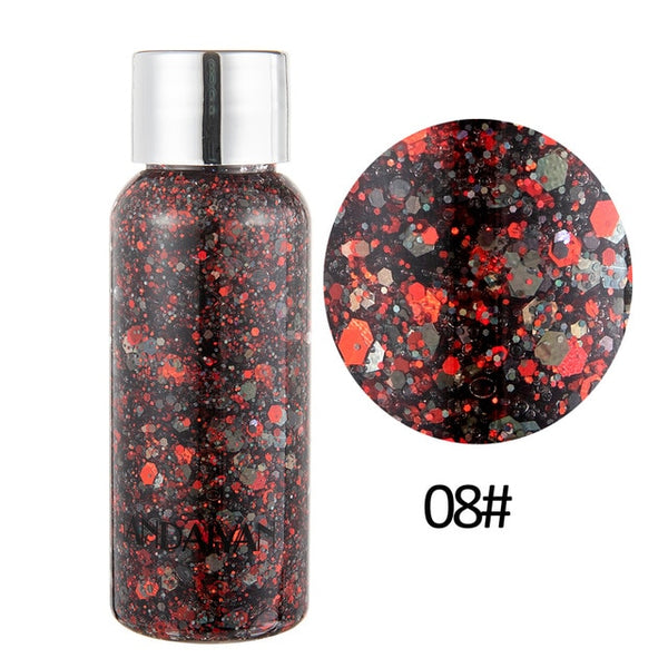 New Eye Glitter Nail Hair Body Face Glitter Gel Art Flash Heart Loose Sequins Cream Festival Glitter Decoration Party Festival