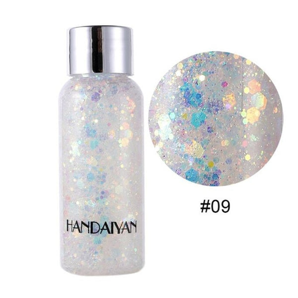 New Eye Glitter Nail Hair Body Face Glitter Gel Art Flash Heart Loose Sequins Cream Festival Glitter Decoration Party Festival