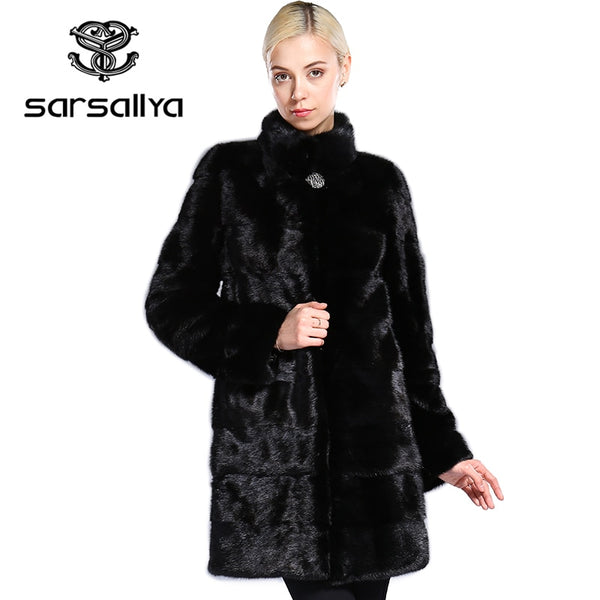 Real Fur Coat Mink Women Winter Natural Fur Mink Coats And Jackets Female Long Warm Vintage Women Clothes 2019 Plus Size 6XL 7XL