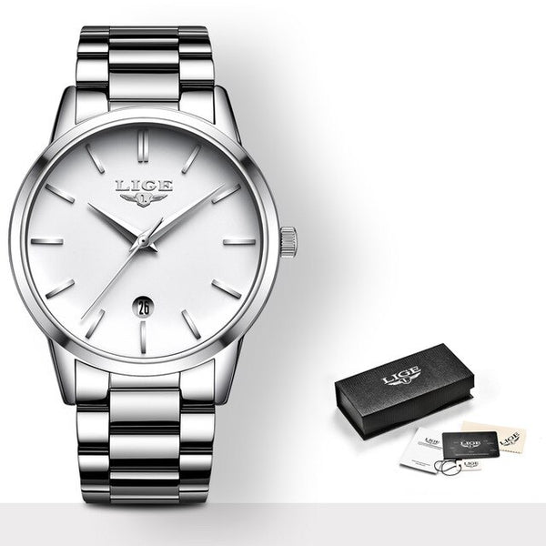 LIGE 2020 New Fashion Gold Watch Women Watches Ladies Creative Steel Women's Bracelet Watches Female Gift Clock Relogio Feminino